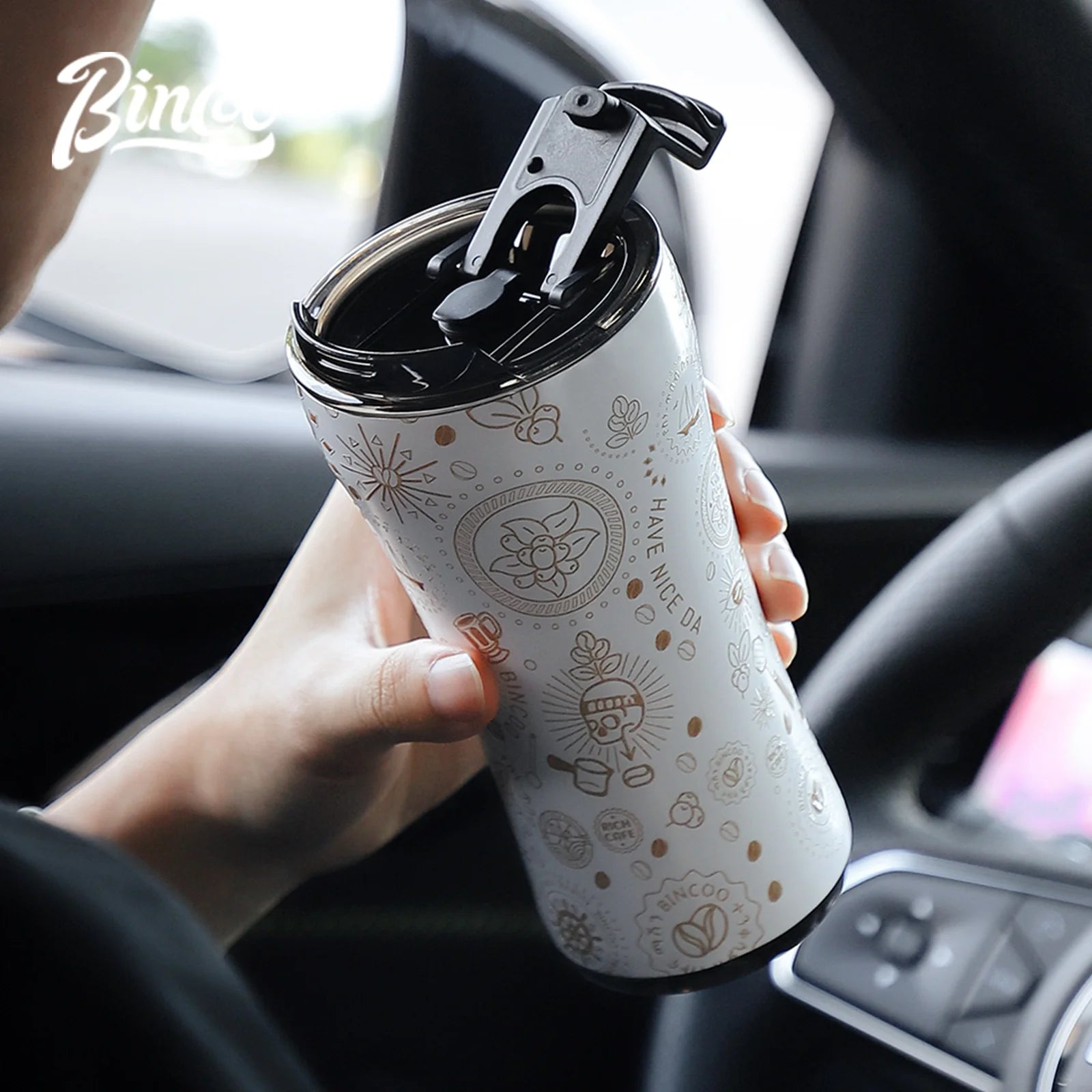 380ml Insulated Coffee Mug Stainless Steel Tumbler Water Thermos Vacuum Flask Mini Water Bottle Portable Travel Mug Thermal Cup
